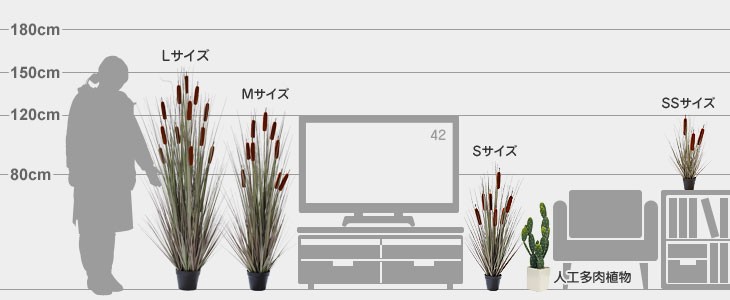 ハギハラ 人工観葉植物 ボールグラス M/122cm #2094 [人工植物 造花