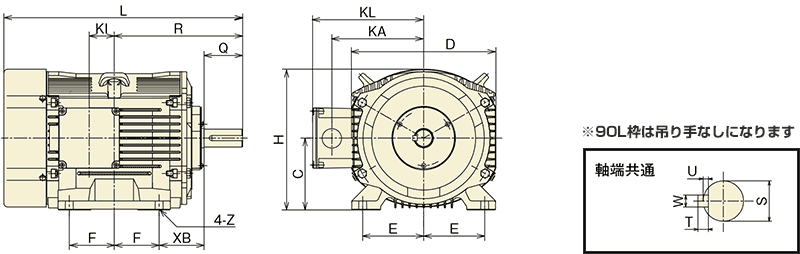 【特価商品】(193) 日立 モーター 0.4kw×4P TFO K　シャフト 14パイ、キー巾 5mm ★ 動作確認済 ★ 中古 モーター モートル 0.4kw 4P 三相 3相 200V その他