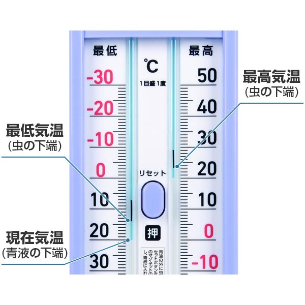 シンワ測定 最高最低 温度計 ワンタッチ式 D-11 72701 : mt-0024047 