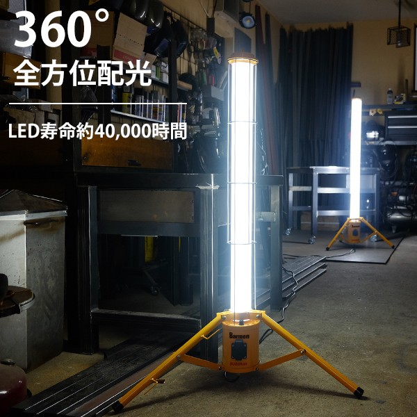 スズキッド 360°全方位型 LED投光器 40W SBMN-40A (AC100V／三脚付き