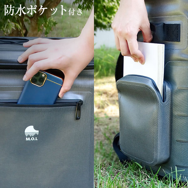 M.O.L 完全防水型ソフトクーラーバッグ XL 27L リュック型 MOL-CS27 ｜ すべての商品の通販・販売ならミナトワークス