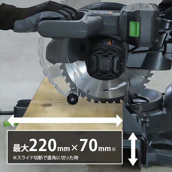 ミナト 18V充電式 卓上スライド丸ノコ TS-1810 本体のみ (木工用/ノコ刃Φ216mm) [バッテリー式 電気式 コードレス 丸鋸 切断機]｜minatodenki｜04