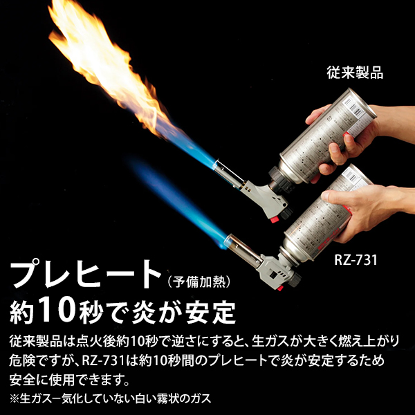 新富士 ガスバーナー パワートーチ RZ-731S (バーナー本体のみ