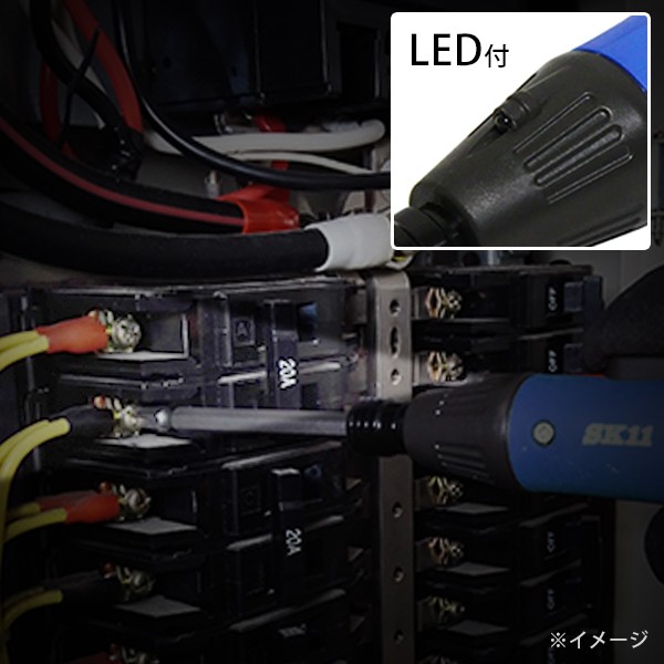 SK11 LED検電ドライバー 9V~240V用 No.650D 公式】パーマンショップ-LED検電ドライバー NO.650D 9～240V: 自動車