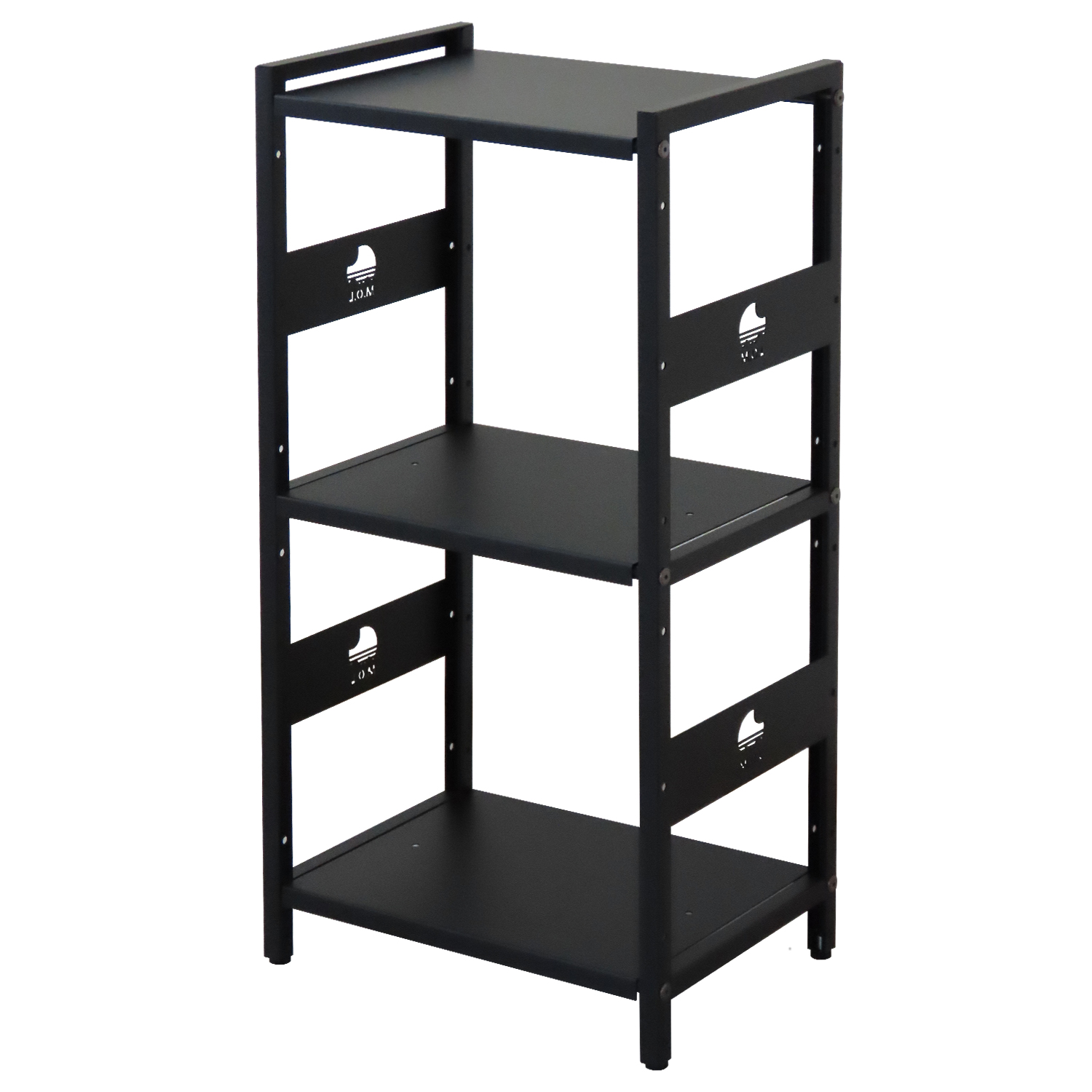 M.O.L 日本製 1.6mm極厚鉄板 アイアンシェルフ 3段／幅42cm／奥行30cmスリム型 MOL-XS423 M.O.L 日本製 1.6mm極厚鉄板 スチールラック アイアンシェルフ 3段／幅