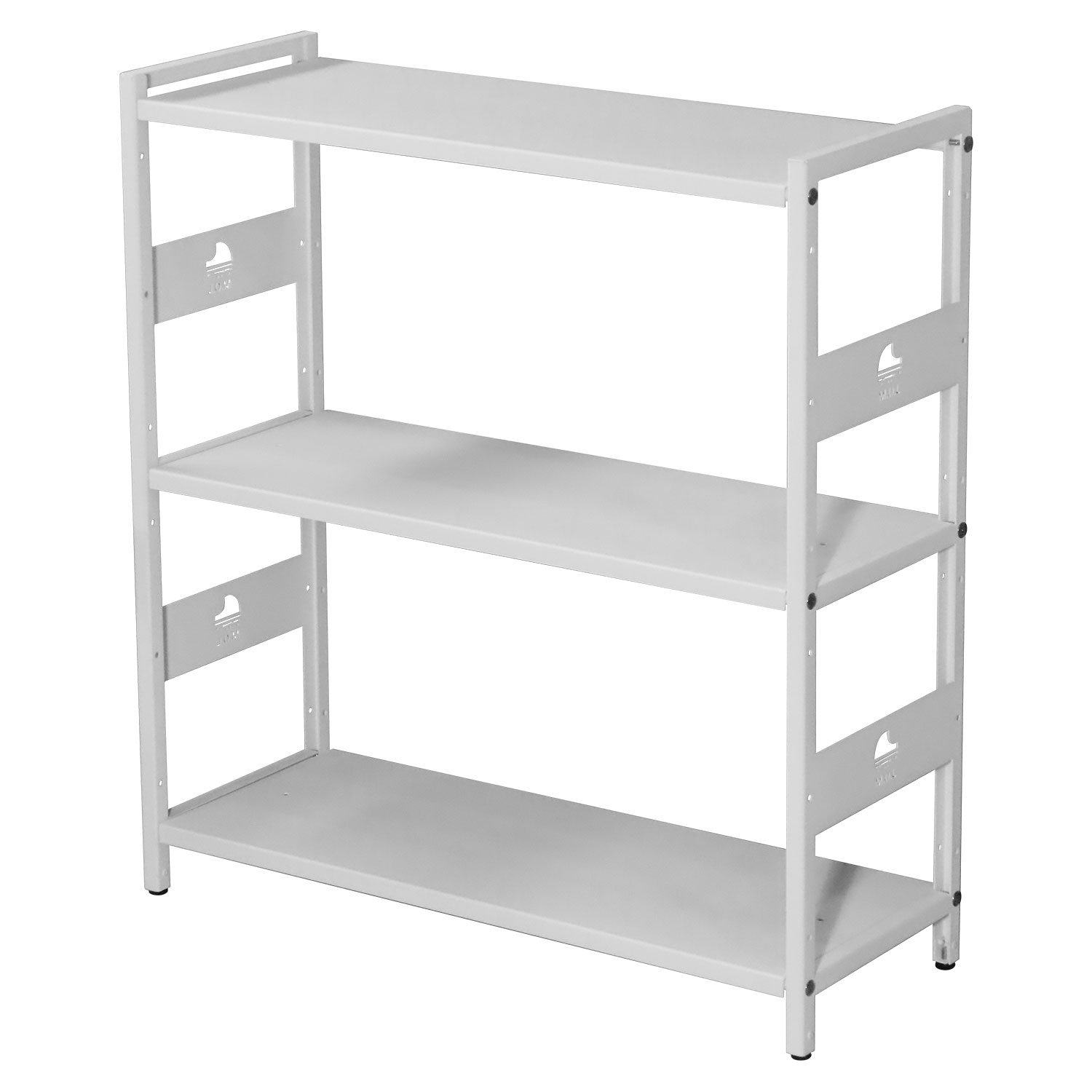 M.O.L 日本製 1.6mm極厚鉄板 アイアンシェルフ 3段／幅80cm／奥行30cmスリム型 MOL-XS803 M.O.L 日本製 1.6mm極厚鉄板 スチールラック アイアンシェルフ 3段／幅