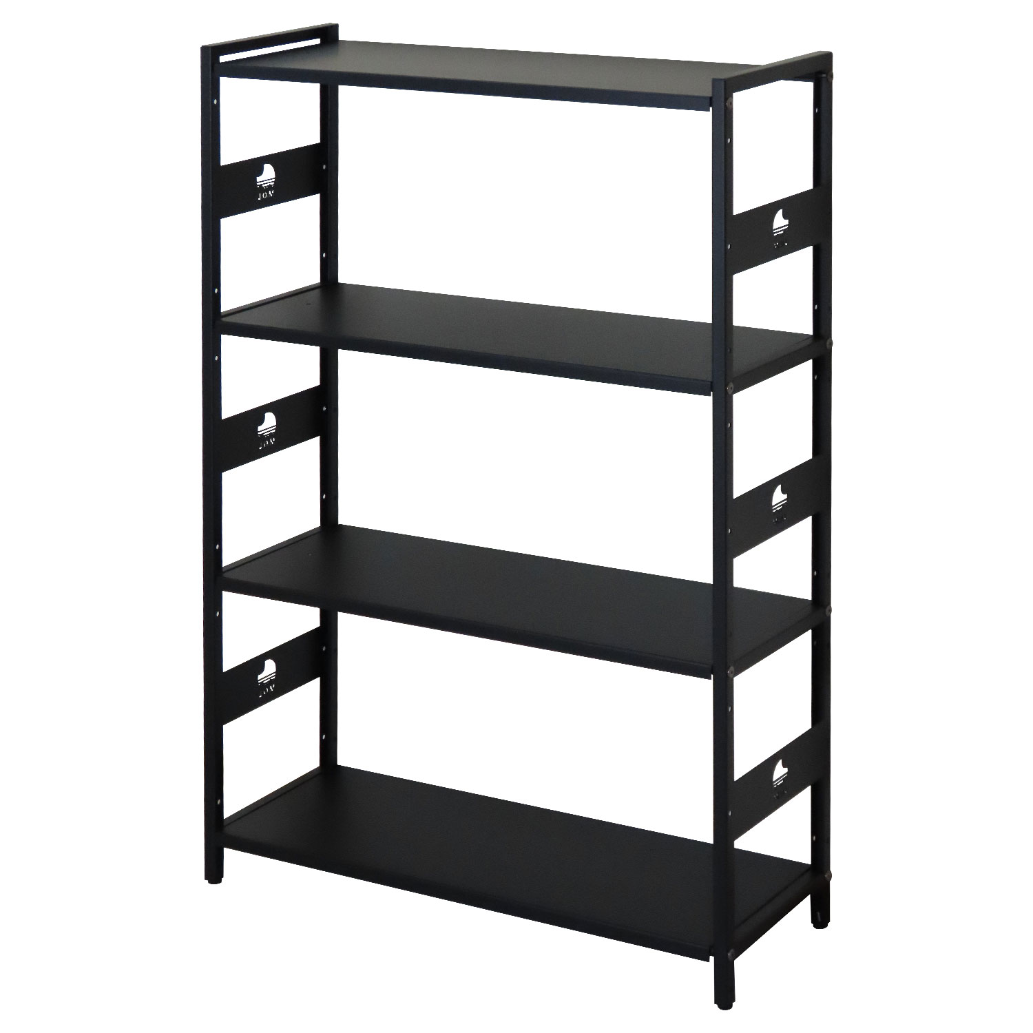 M.O.L 日本製 1.6mm極厚鉄板 アイアンシェルフ 4段／幅80cm／奥行30cmスリム型 MOL-XS804 M.O.L 日本製 1.6mm極厚鉄板 スチールラック アイアンシェルフ 4段／幅