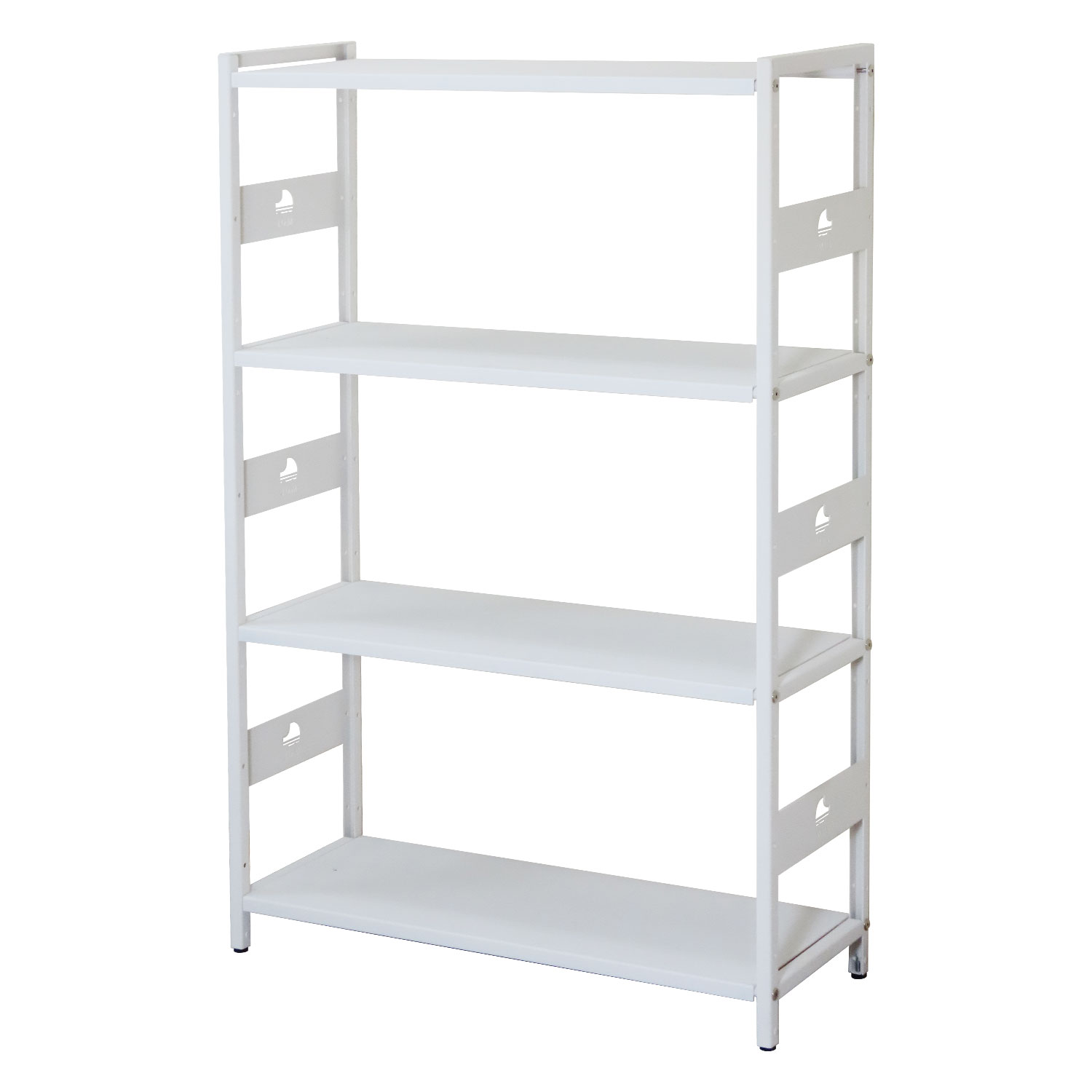 M.O.L 日本製 1.6mm極厚鉄板 アイアンシェルフ 4段／幅80cm／奥行30cmスリム型 MOL-XS804 M.O.L 日本製 1.6mm極厚鉄板 スチールラック アイアンシェルフ 4段／幅