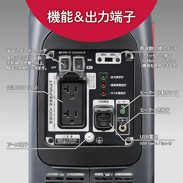 KYOCERA（京セラ） カセットボンベ式 発電機 EGIN090G (0.9kVA