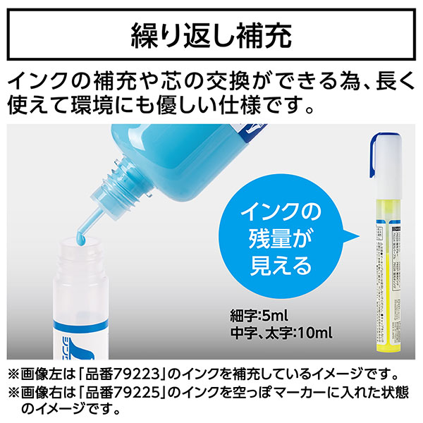 シンワ測定 墨つけ空っぽマーカー 中字 丸芯 78089 [墨つけ用 墨付け 墨出し マーカー ペン]｜minatodenki｜04