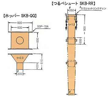 カマハラ つるべシュート SKB-RR(1本) [生コンホッパー] : skb-rr : ミナトワークス - 通販 - Yahoo!ショッピング