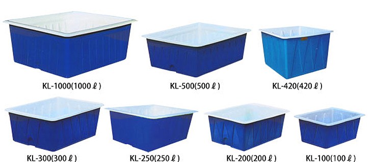 スイコー 角型容器 KL-200＋専用フタ付きセット (容量200L) [角型
