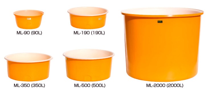スイコー 丸型タンク ML型容器 ML-2000 (容量2000L／フタなし)