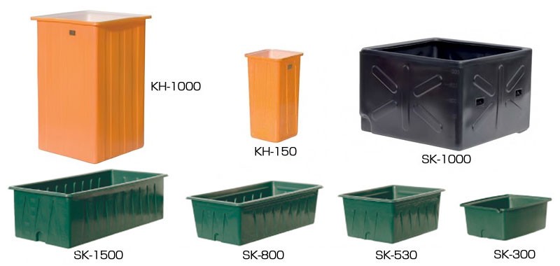 スイコー KL型容器 KL-420 青+フタ PVC+鉄枠 セット(受注生産品)：GAOS