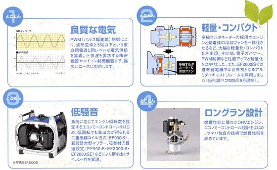 YAMAHA ヤマハ 防音型インバーター発電機 EF2800iSE (セル付