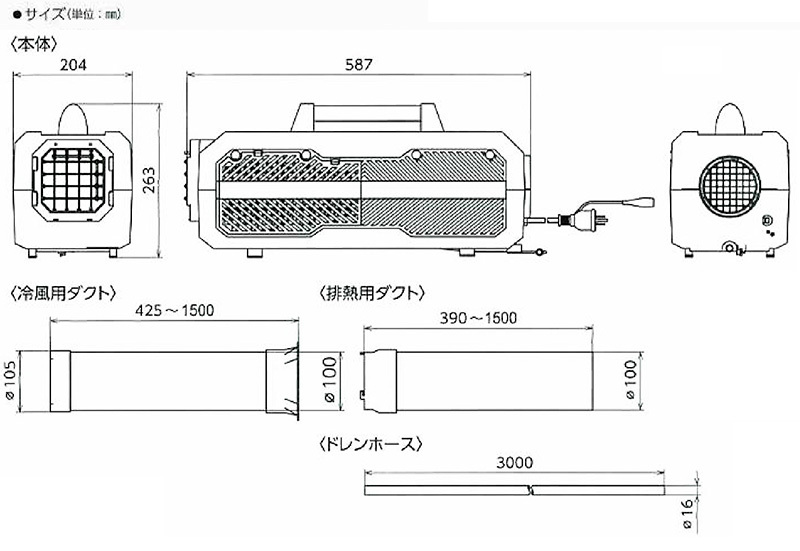 ポータブルスポットクーラー カンゲキくん2 YNC-B160 (100V専用 