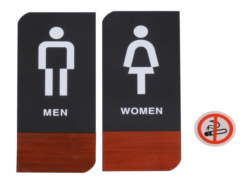 トイレ 標識 表示 サイン プレート ドア お手洗い 案内 木目 男女 セット ブラック 禁煙プレート付 送料無料 Mmk L03 Mmoka L03 輸入雑貨のお店 マインドワン 通販 Yahoo ショッピング