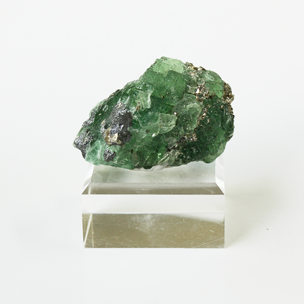 レアカラー　ペルー産　フローライト　原石　鉱物標本　トルマリン　翡翠　グリーン フローライトとパイライトの共生鉱物 原石 蛍石 fluorite ペルー産