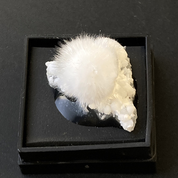 オーケン石 オケナイト（Okenite)直径約20mm コレクションケース付