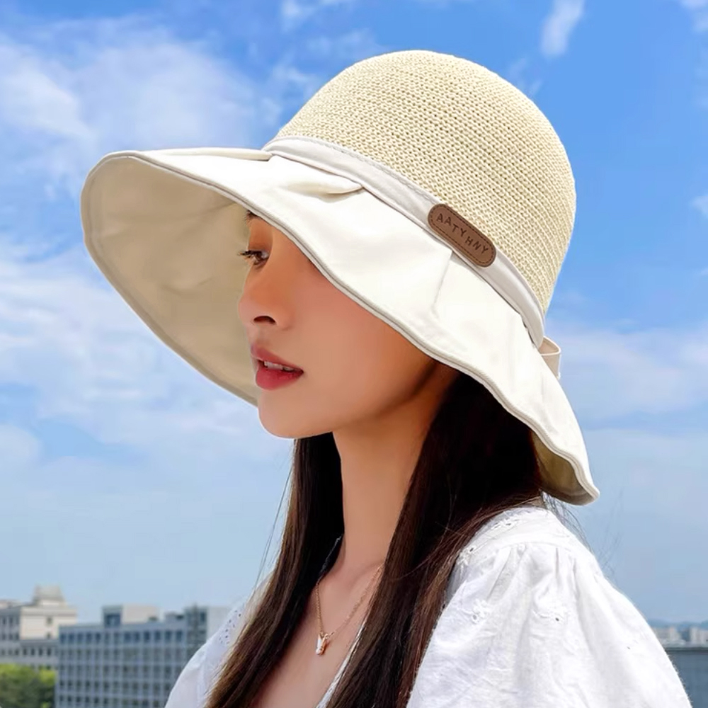 日焼け防止帽子 レディースストローハット【ネコポス可】｜miniministore｜02