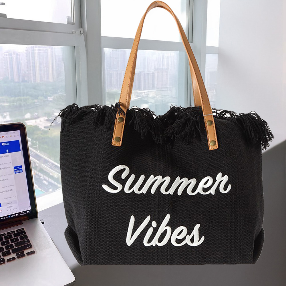 miniministore（ミニミニストア） フリンジ キャンバストートバッグ 大