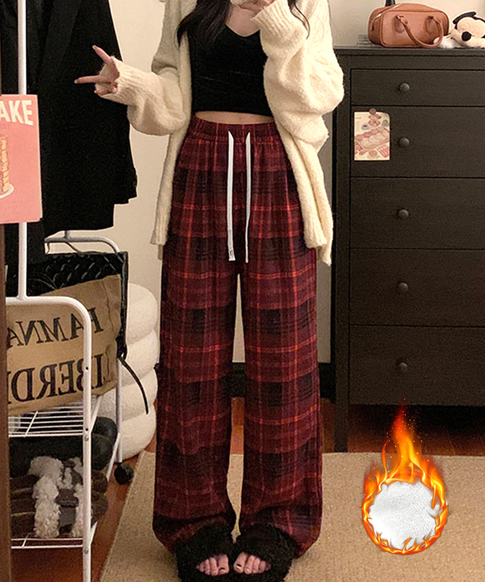未使用　EMOBROTHER ワイドパンツ　L 個性的　チェック柄ワークパンツ miniministore（ミニミニストア） チェック柄パンツハイウエストワイド