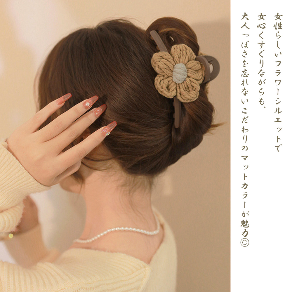 ヘアクリップレディース 花バンスクリップ｜miniministore｜キャリー品