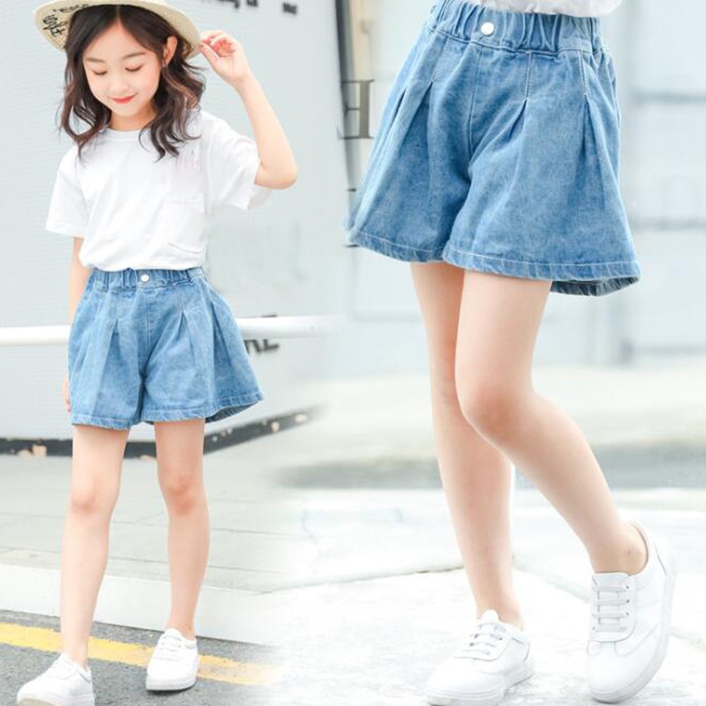 子ども服 キッズ デニムショートパンツ 子供服 女の子 ジュニアサイズ