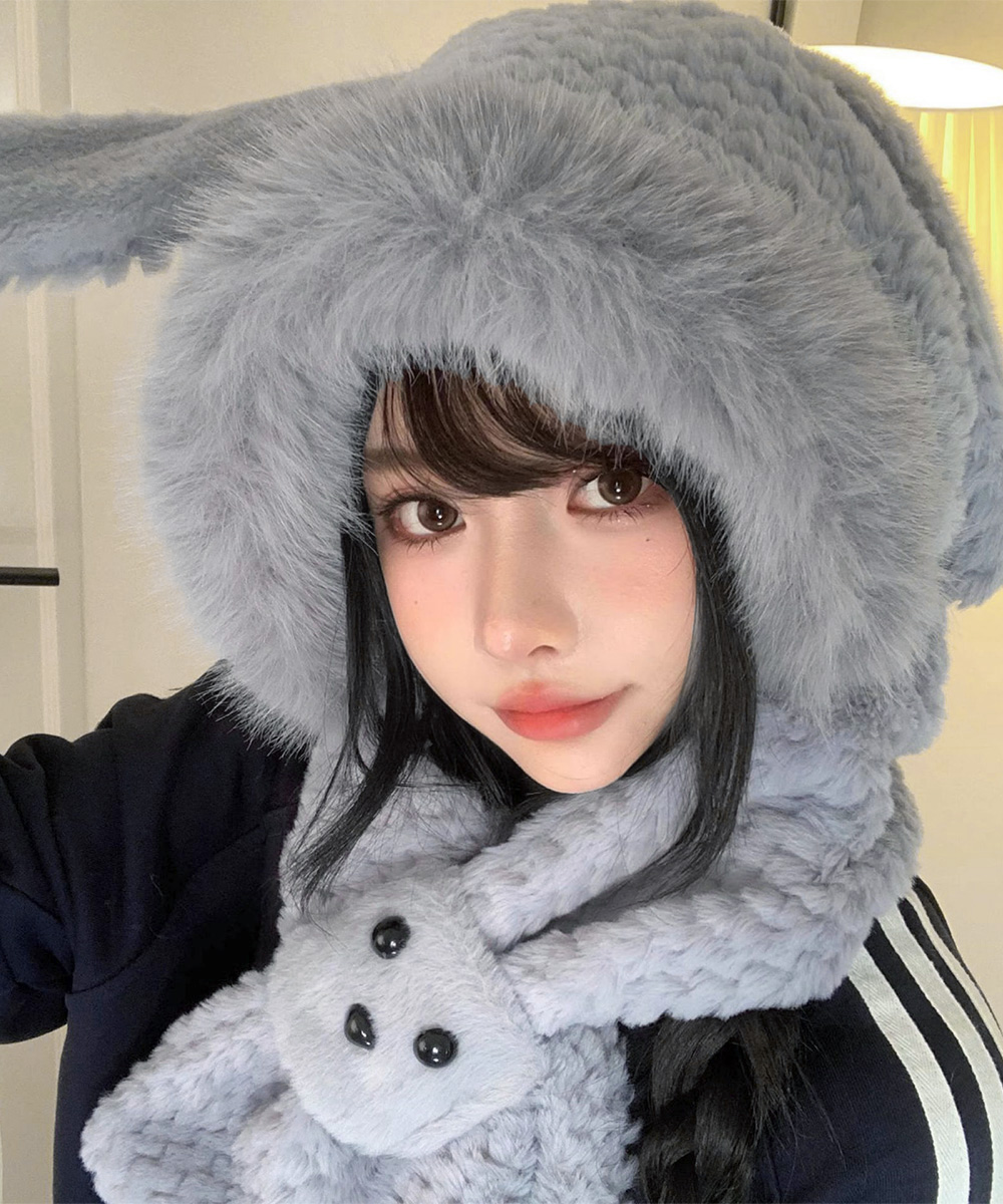 miniministore（ミニミニストア） マフラー帽子うさぎ耳 ファー帽子