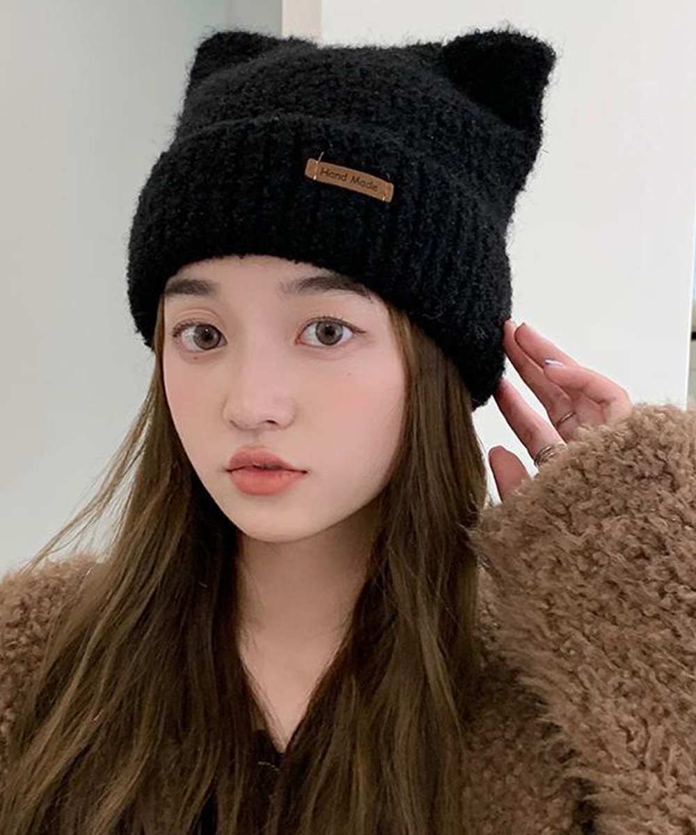 miniministore（ミニミニストア） 爆買猫耳ビーニー リブニット帽子