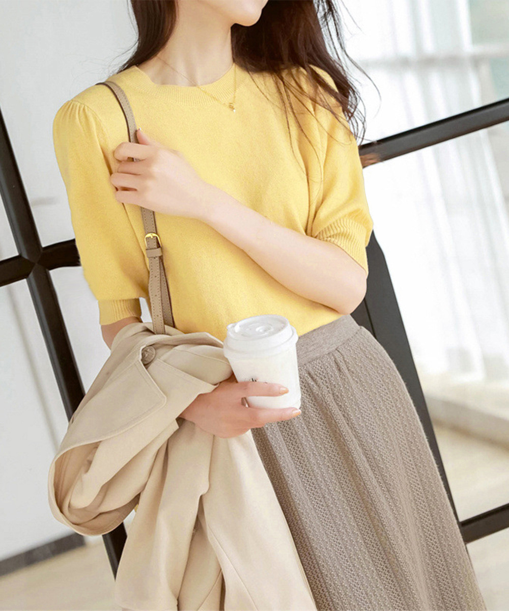 miniministore サマーニット パフスリーブ プルオーバー【ゆう