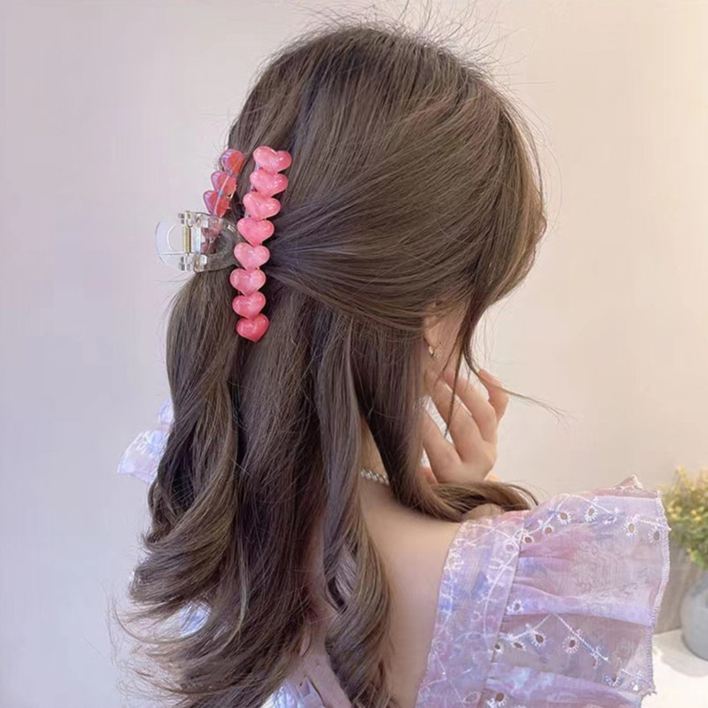 ハートヘアクリップ ピンクバンスクリップ｜miniministore｜キャリー品