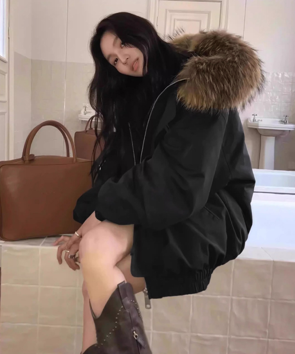 miniministore（ミニミニストア） トグルボタン中綿ジャケットファー襟