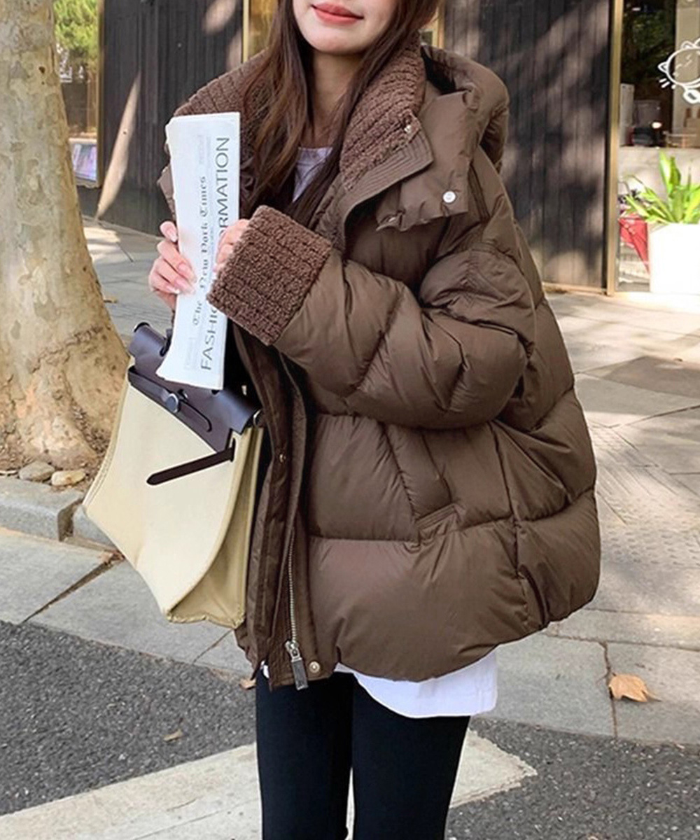 miniministore（ミニミニストア） ダウンジャケットフード付きダウン風