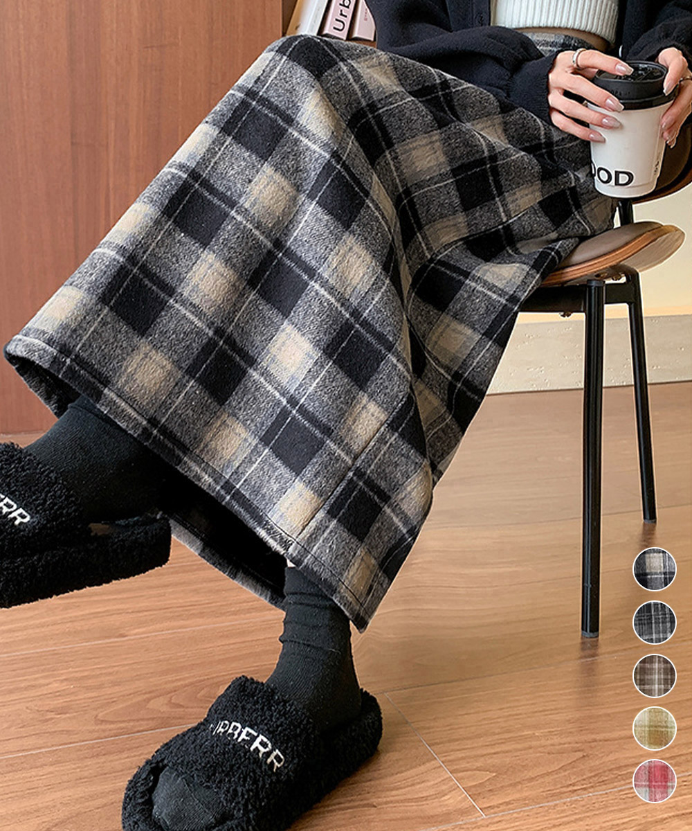 miniministore（ミニミニストア） チェック柄タイトスカート バック