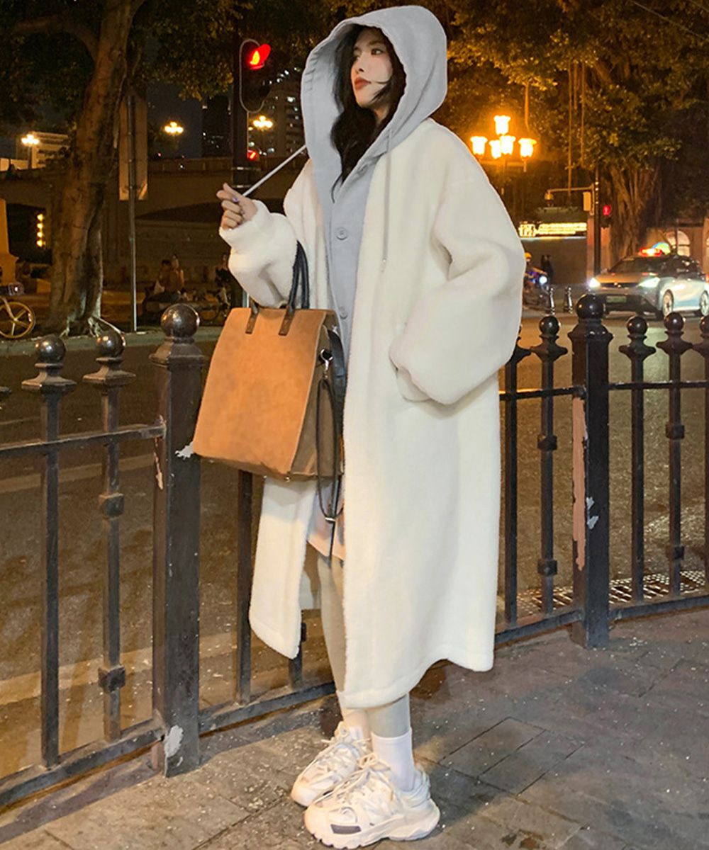 miniministore（ミニミニストア） ボアロングパーカーレイヤード風