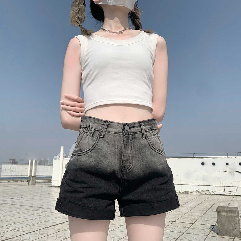 デニム ショートパンツ美脚グラデーション｜miniministore｜キャリー品