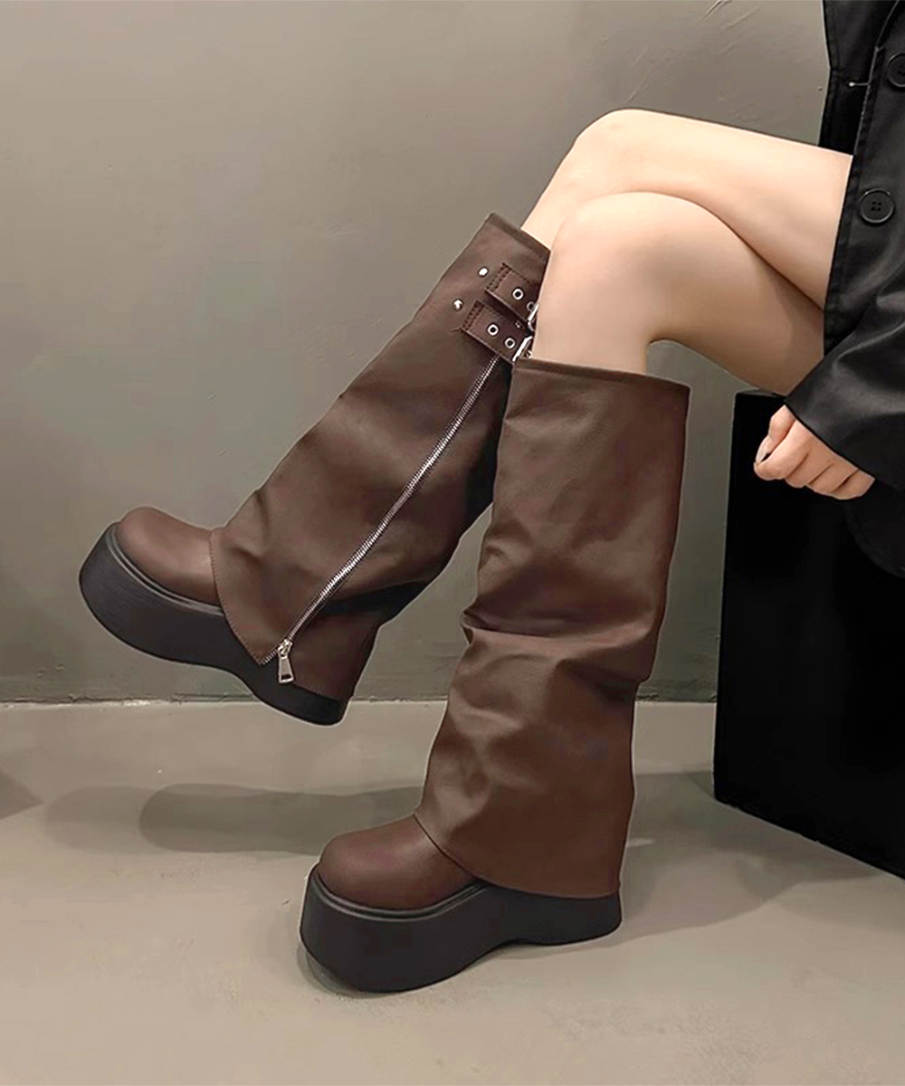 miniministore（ミニミニストア） カバーロングブーツ厚底 ルーズ