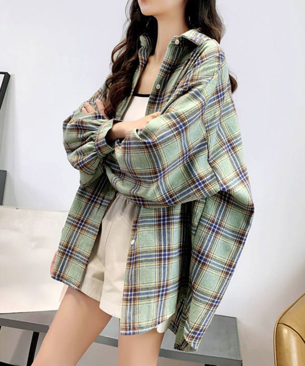 定価31900円【未使用】超長線ネルチェック チュニックシャツ 裏フリースシャツチュニック - ファッション通販ならセシール