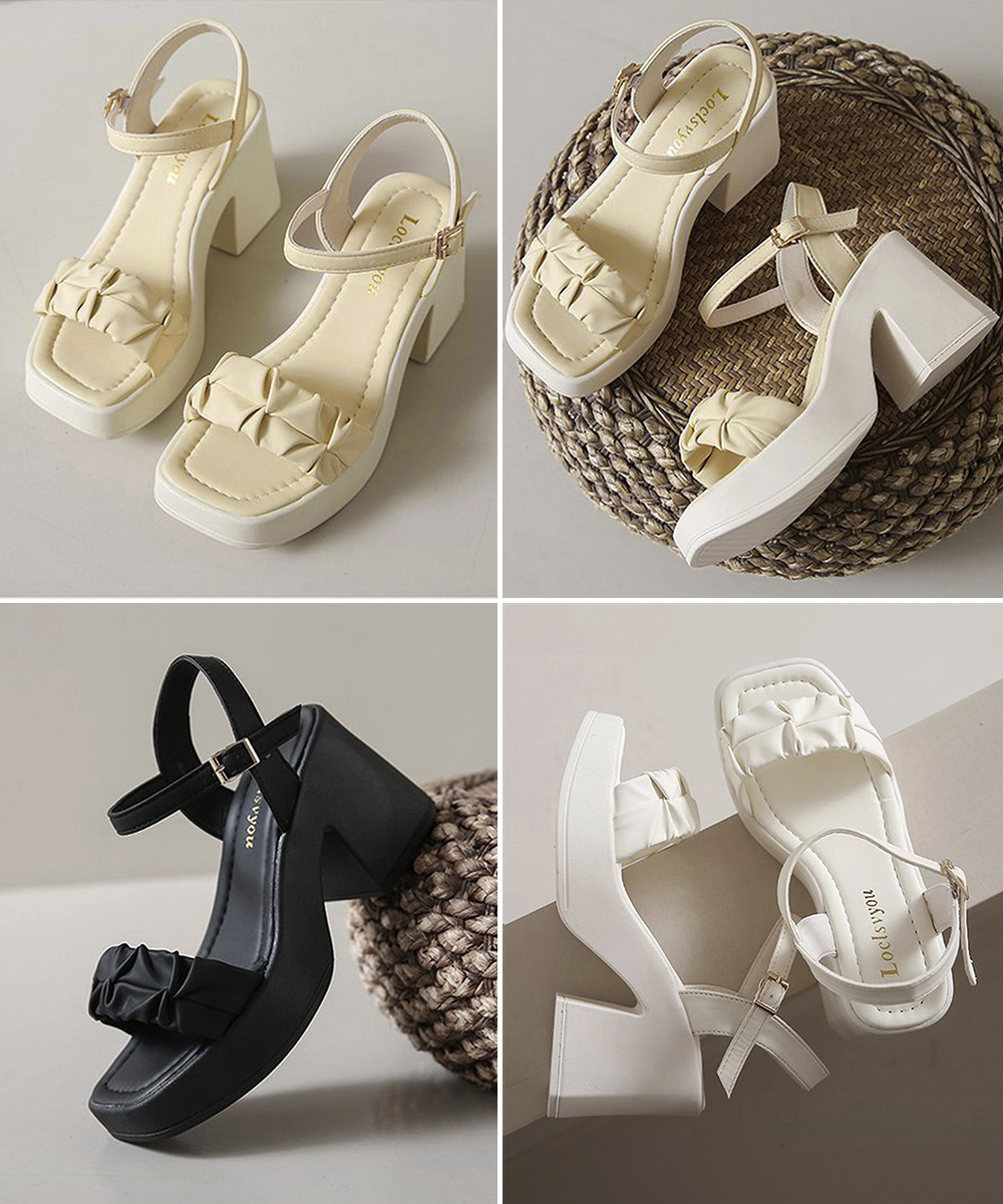 miniministore チャンキーヒールサンダル 厚底サンダル夏 