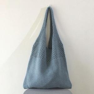 トートバッグ ニット編み バッグ鞄かばん【ネコポス可】