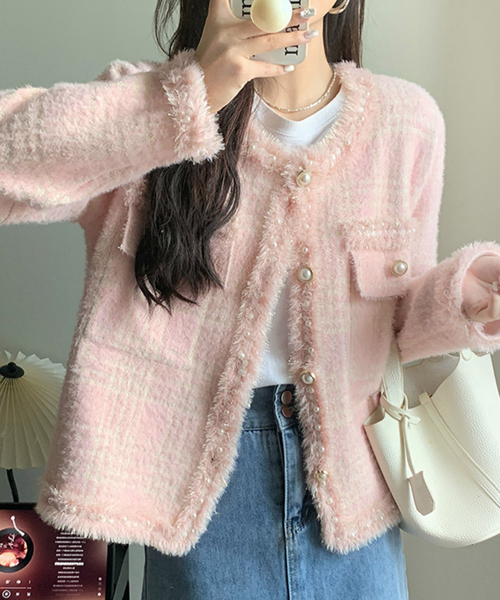 ALUDE SELECT】short lame tweed jacket | 【ALUDE】韓国メンズ