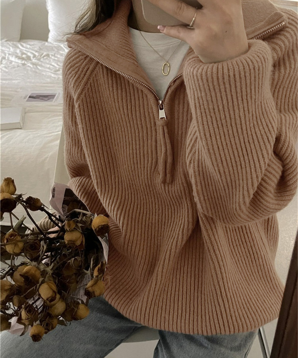 miniministore（ミニミニストア） ハーフジップニットセータースタンド