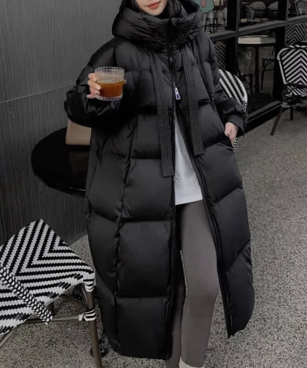 ダウンコート フード付き miniministore（ミニミニストア） フード付きフェイクダウンコート