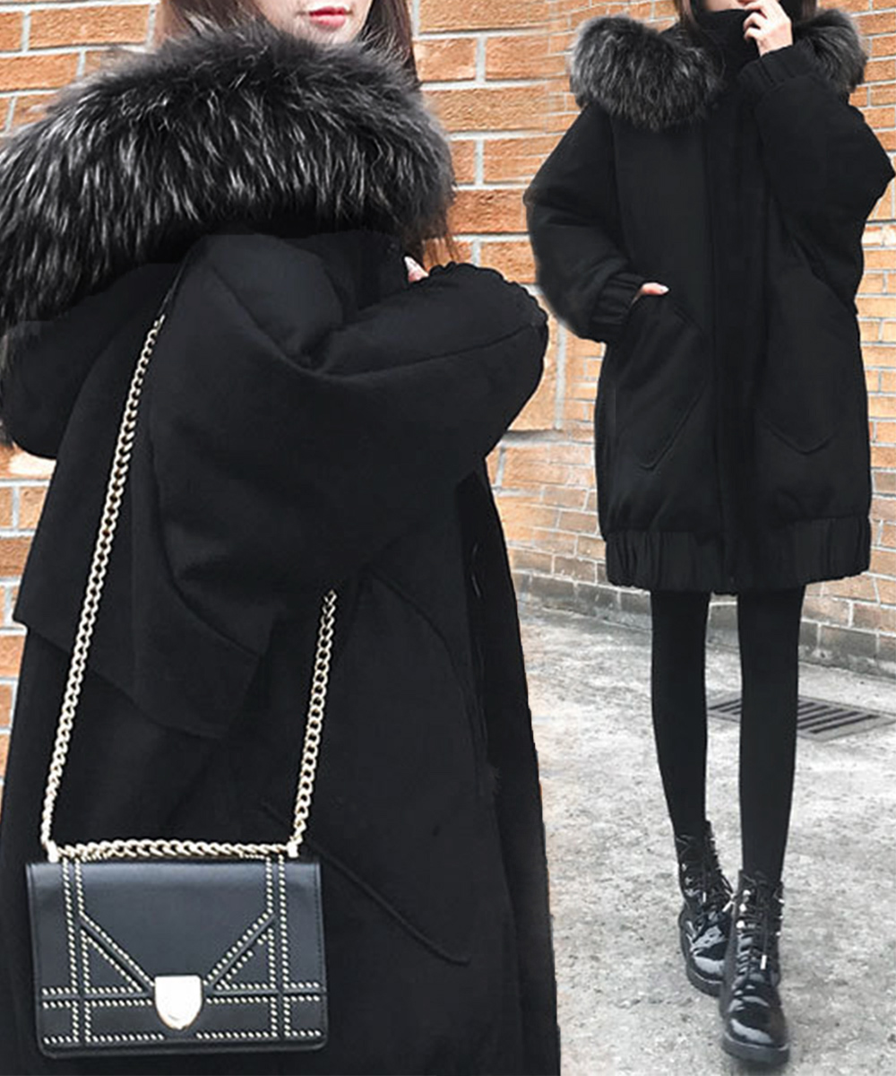 miniministore（ミニミニストア） 中綿ショートコートファー付きコート