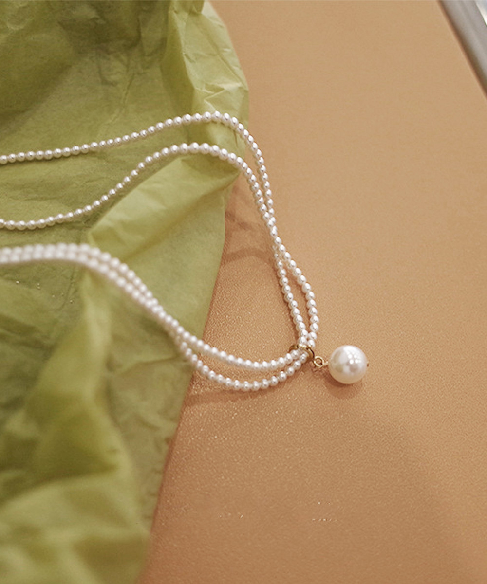 miniministore（ミニミニストア） 2連パールネックレス 結婚式 重ね