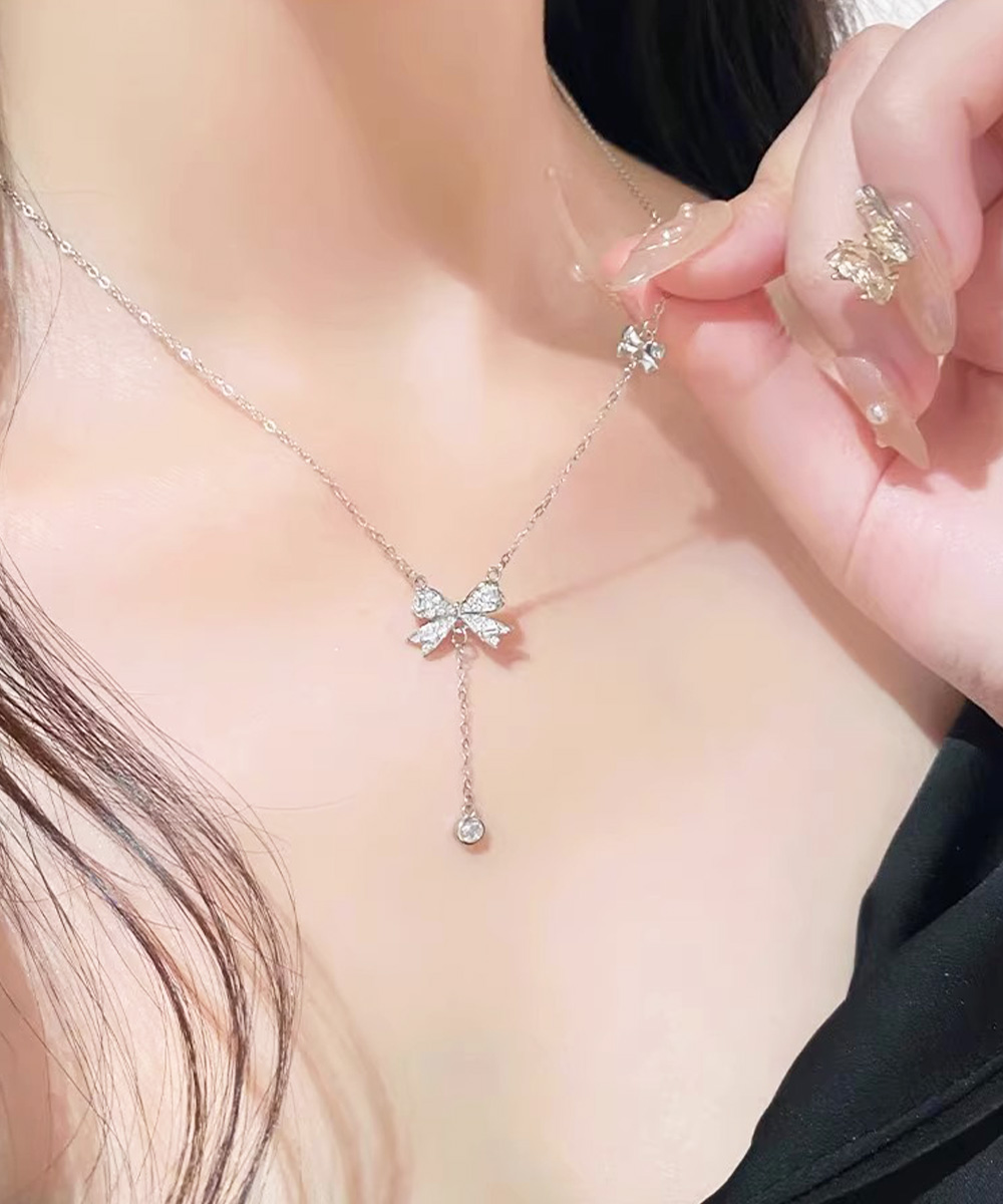 miniministore（ミニミニストア） 揺れるリボンネックレス Y字首飾り 