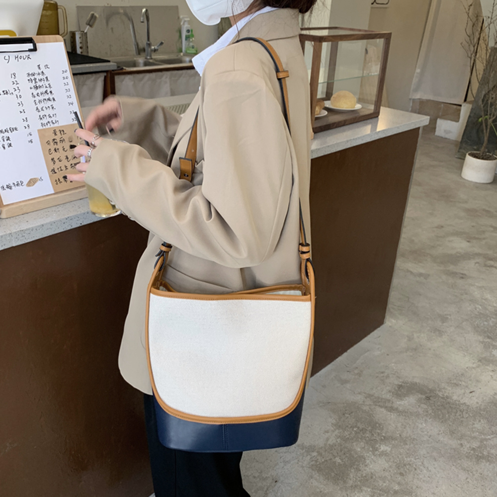 バイカラーショルダーバッグ 斜めかけ 鞄｜miniministore｜キャリー品