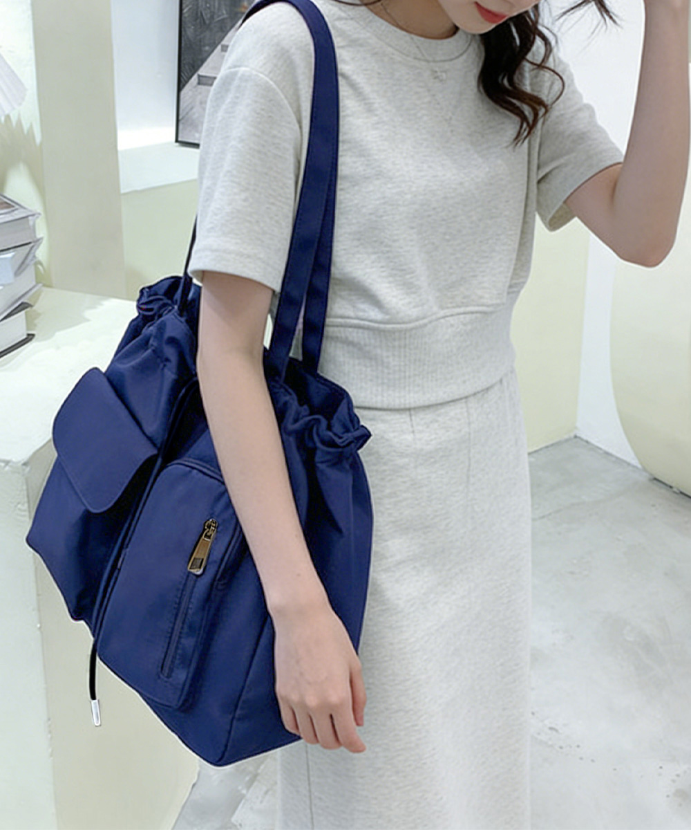 miniministore(ミニミニストア) ナイロン巾着バッグ トートバッグ 大 miniministore(ミニミニストア) ナイロン巾着バッグ トートバッグ 大