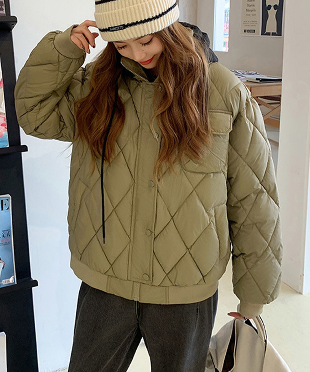 yukiemon room テキスタイルキルト パイピング ショートブルゾン キルティングショートブルゾン – QLOMONO